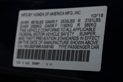 2019 Acura TLX 3.5L Technology Pkg