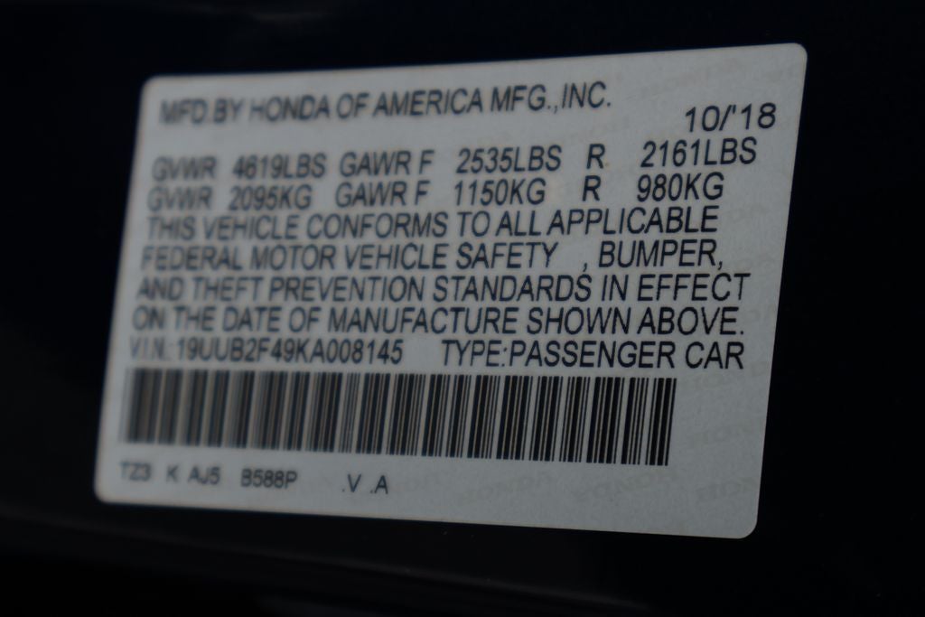 2019 Acura TLX 3.5L Technology Pkg