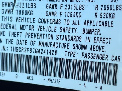 2016 Honda Accord EX-L