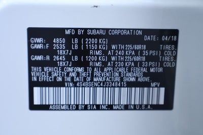 2018 Subaru Outback 3.6R Limited