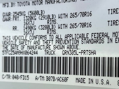 2017 Toyota Tacoma TRD Off-Road