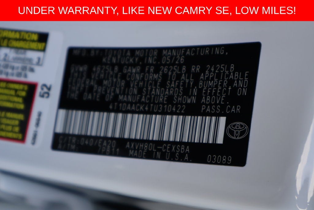 2026 Toyota Camry SE