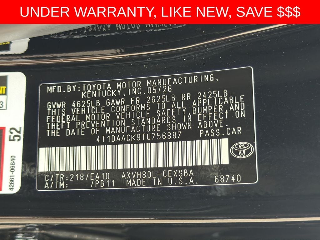 2026 Toyota Camry SE