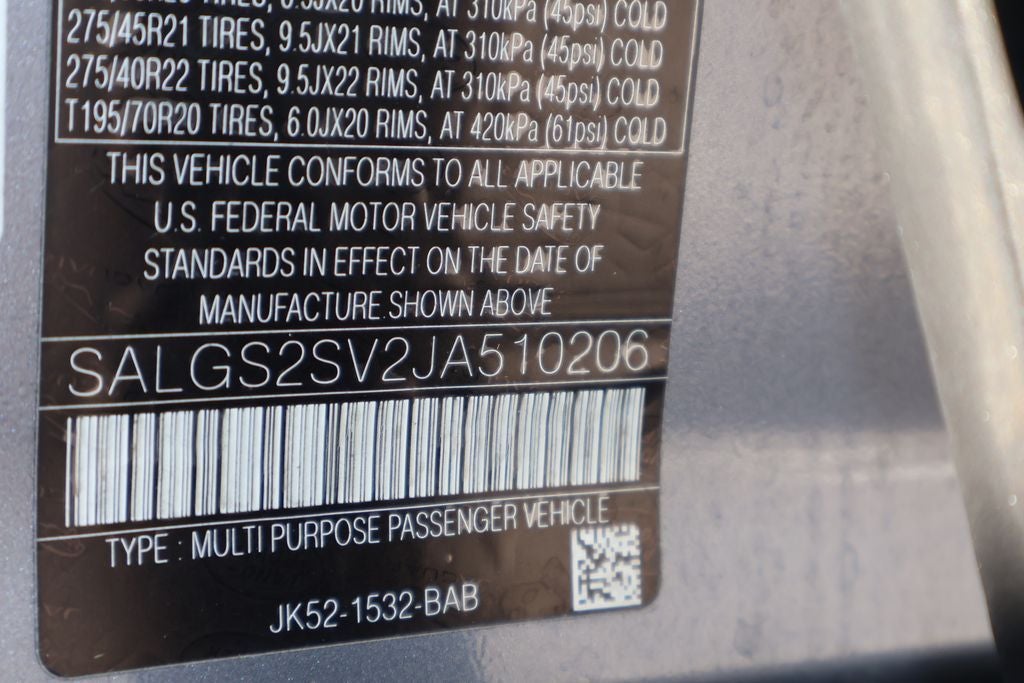 2018 Land Rover Range Rover 3.0L V6 Supercharged HSE