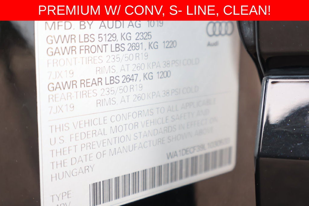 2020 Audi Q3 Premium S line quattro