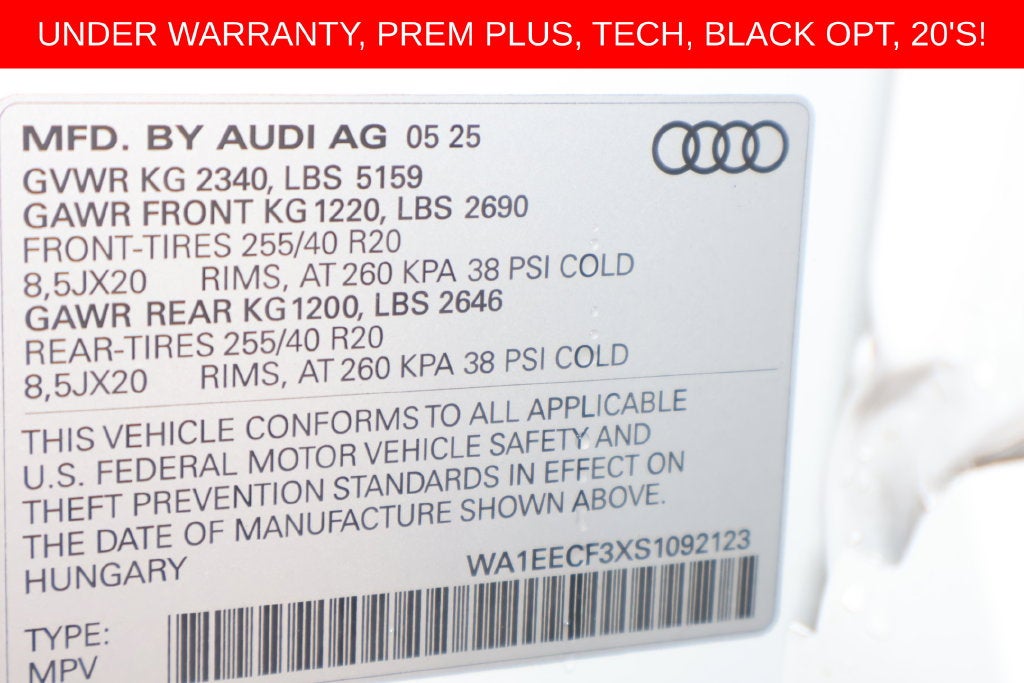 2025 Audi Q3 Premium Plus S Line quattro