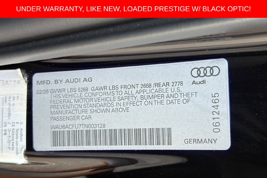 2026 Audi A5 2.0T Prestige quattro