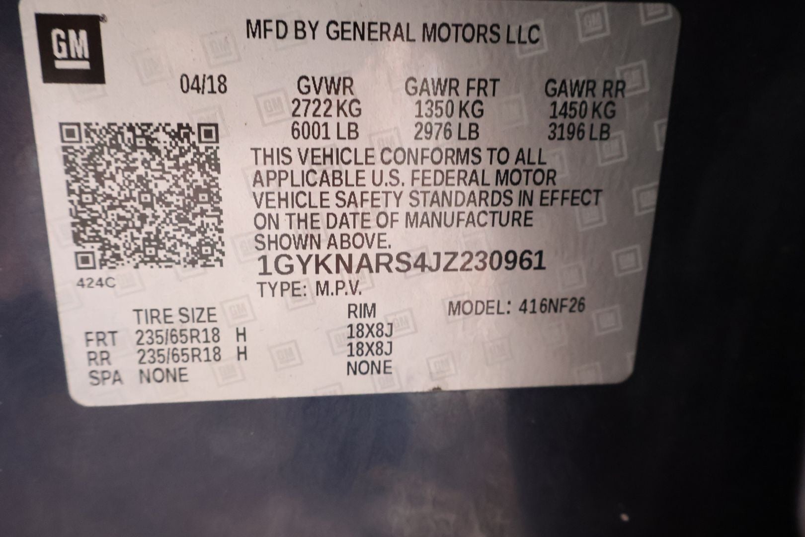 2018 Cadillac XT5 Base