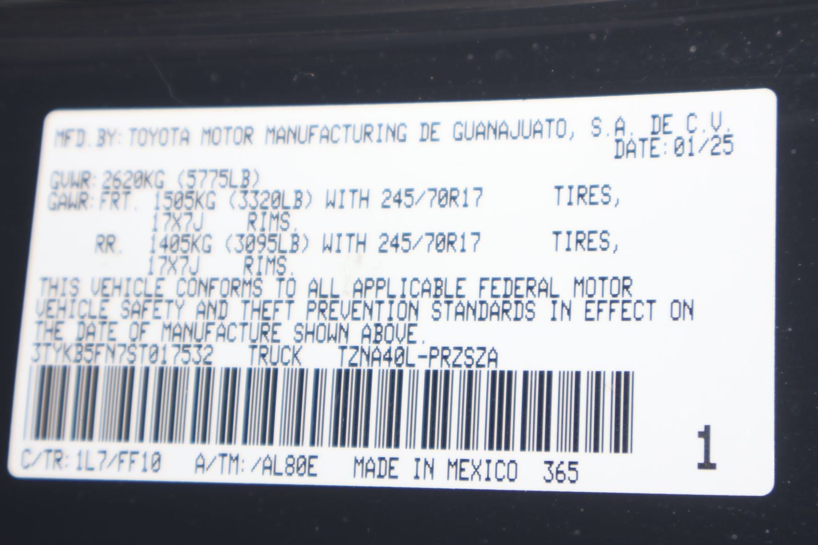 2025 Toyota Tacoma SR5