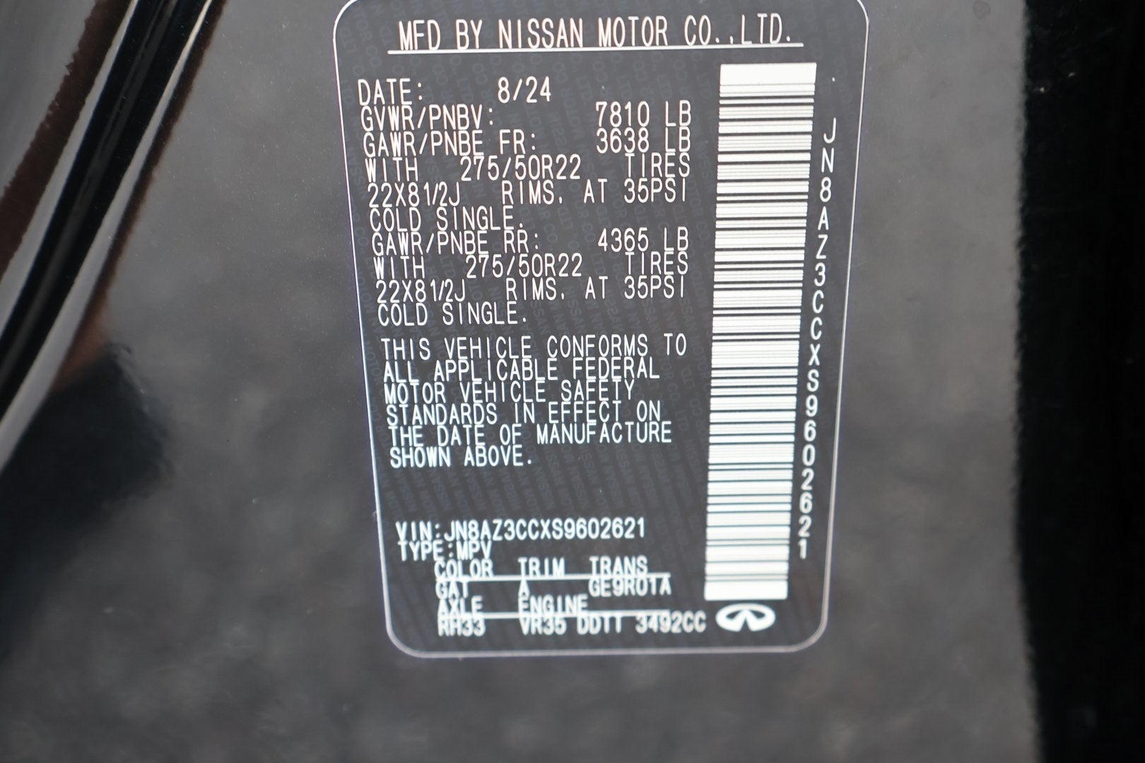 2025 INFINITI QX80 AUTOGRAPH