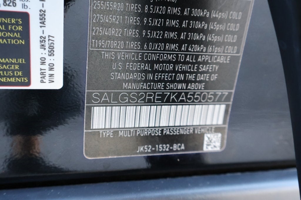 2019 Land Rover Range Rover 5.0L V8 Supercharged