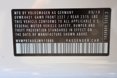 2018 Volkswagen e-Golf SEL Premium