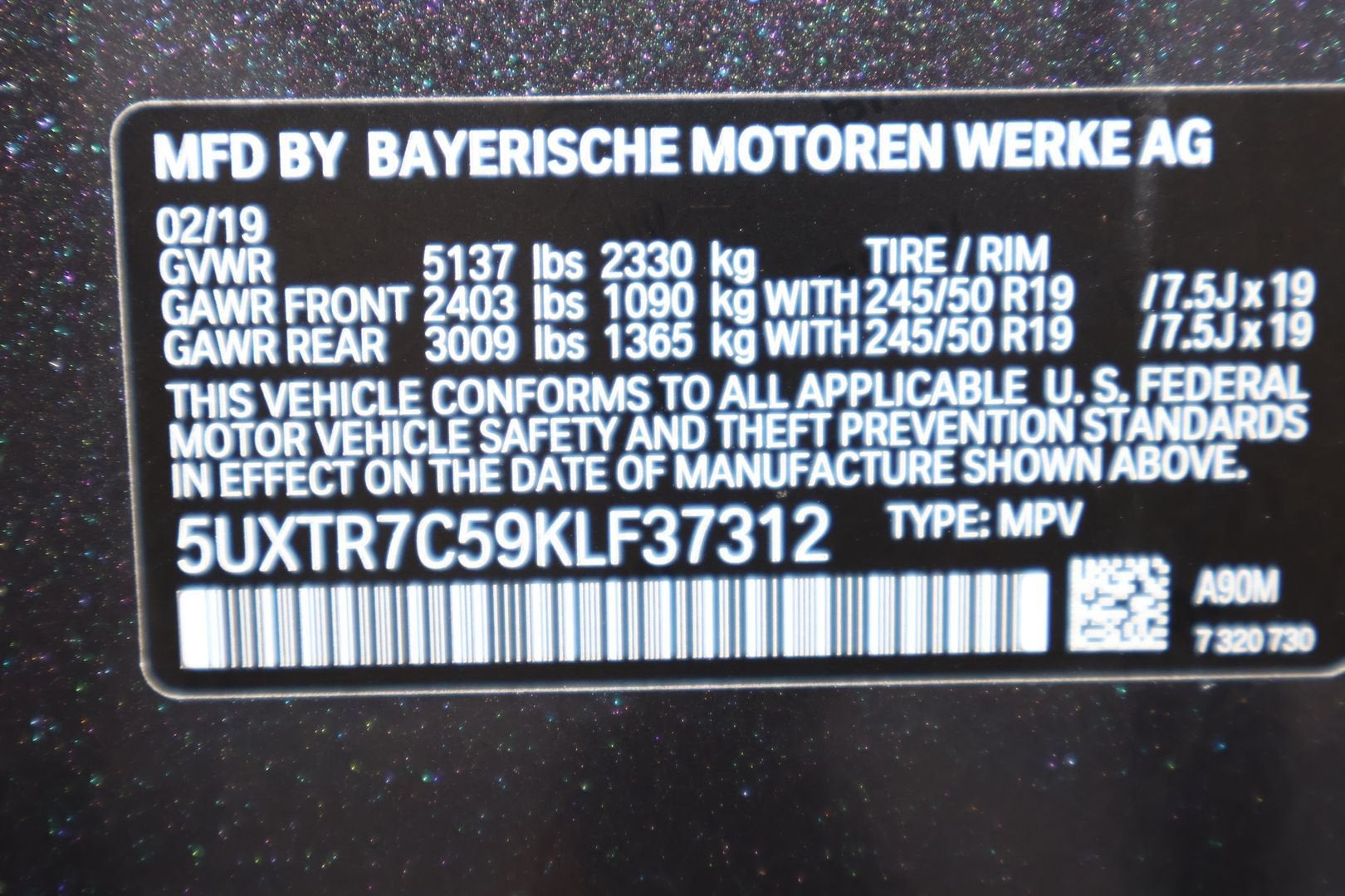 2019 BMW X3 sDrive30i