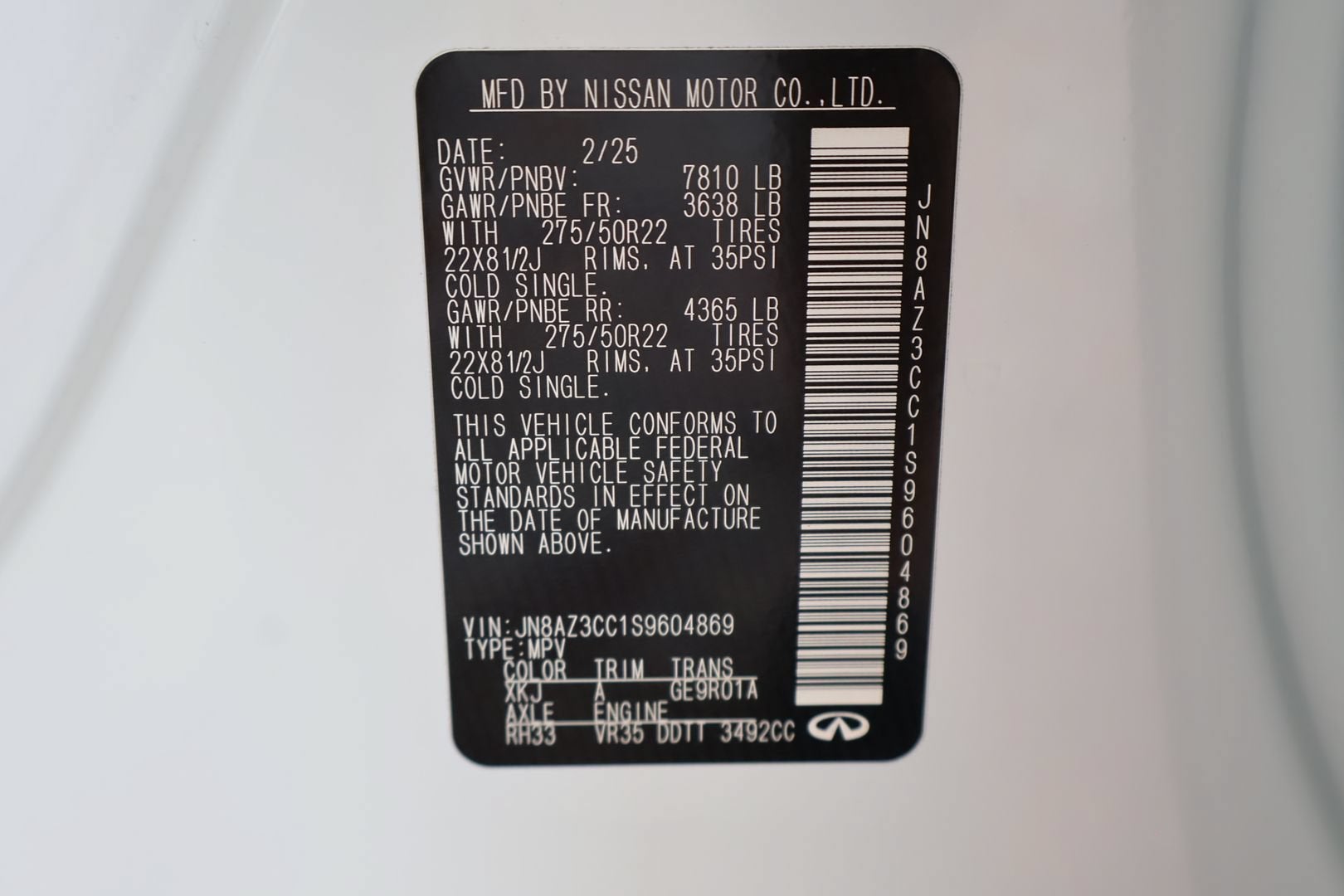 2025 INFINITI QX80 AUTOGRAPH