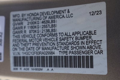 2024 Honda Accord Hybrid Touring