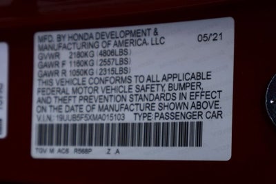 2021 Acura TLX w/A-Spec Package