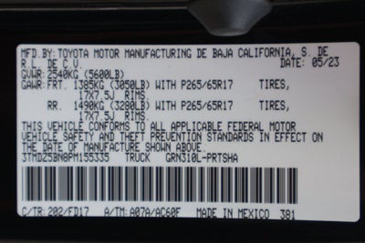 2023 Toyota Tacoma 4WD SR5
