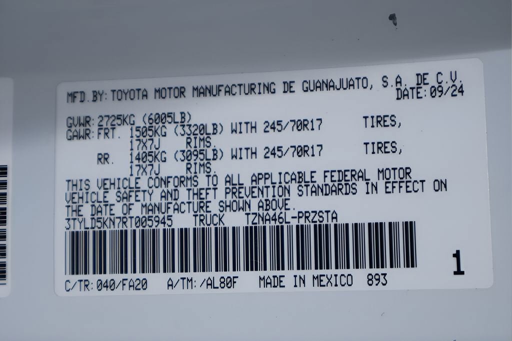 2024 Toyota Tacoma 4WD SR