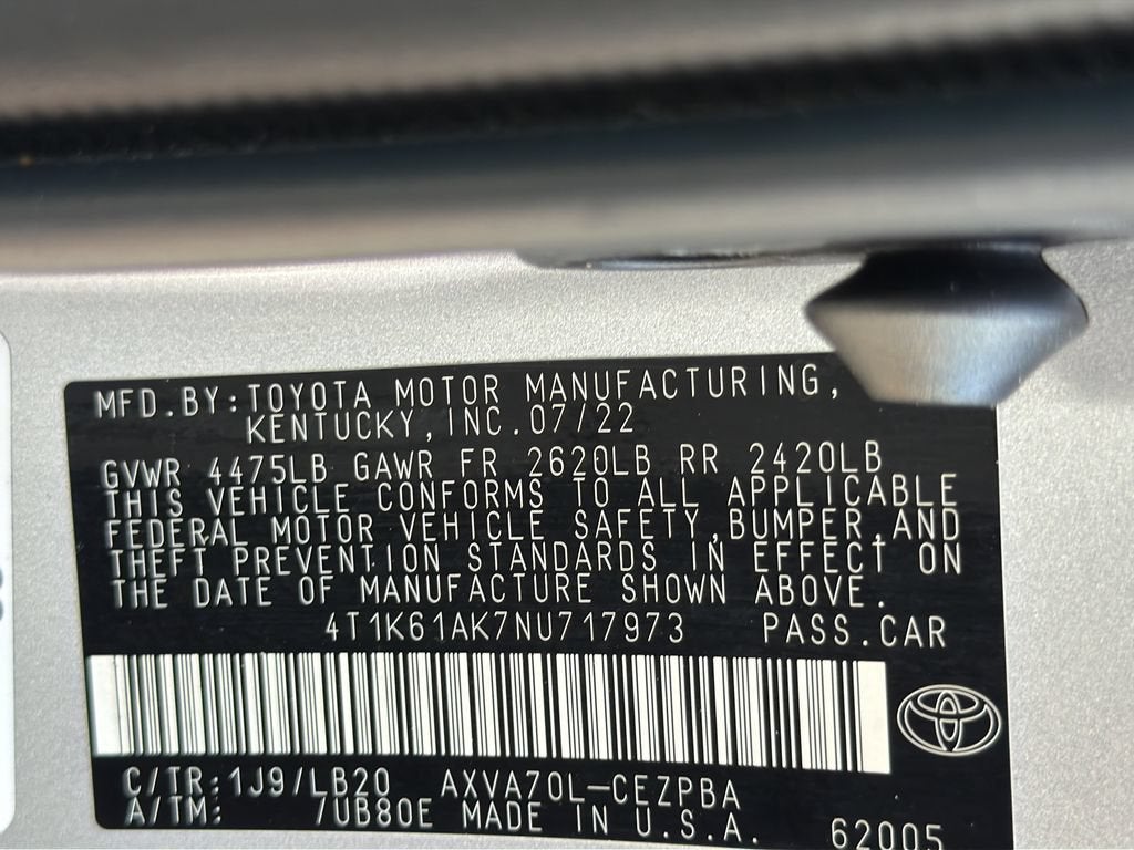 2022 Toyota Camry XSE