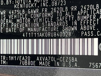 2024 Toyota Camry SE