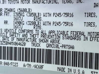 2021 Toyota Tacoma 4WD SR5
