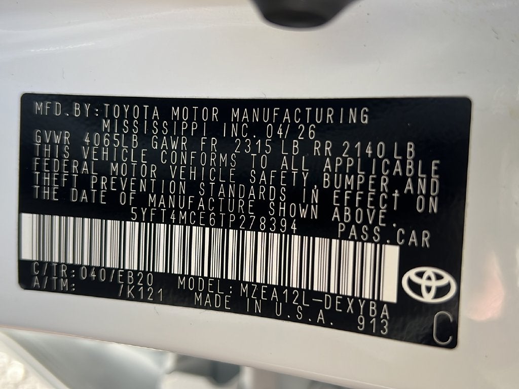 2026 Toyota Corolla XSE