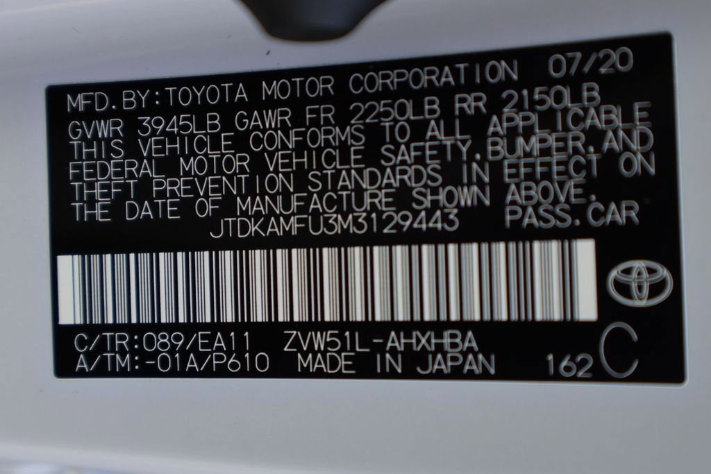 2021 Toyota Prius L Eco