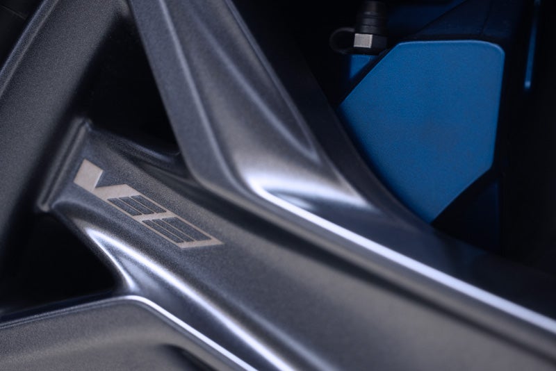 Close-up of the 2026 OPTIQ-V Brembo Performance Front Brakes | Dimmitt Cadillac of St. Petersburg in Pinellas Park FL